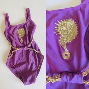 VTG 80’s Novelty Print One Piece Bathing Suit